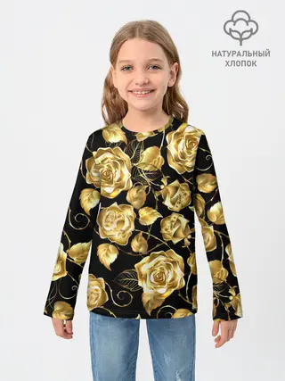 Детский лонгслив / Golden Roses