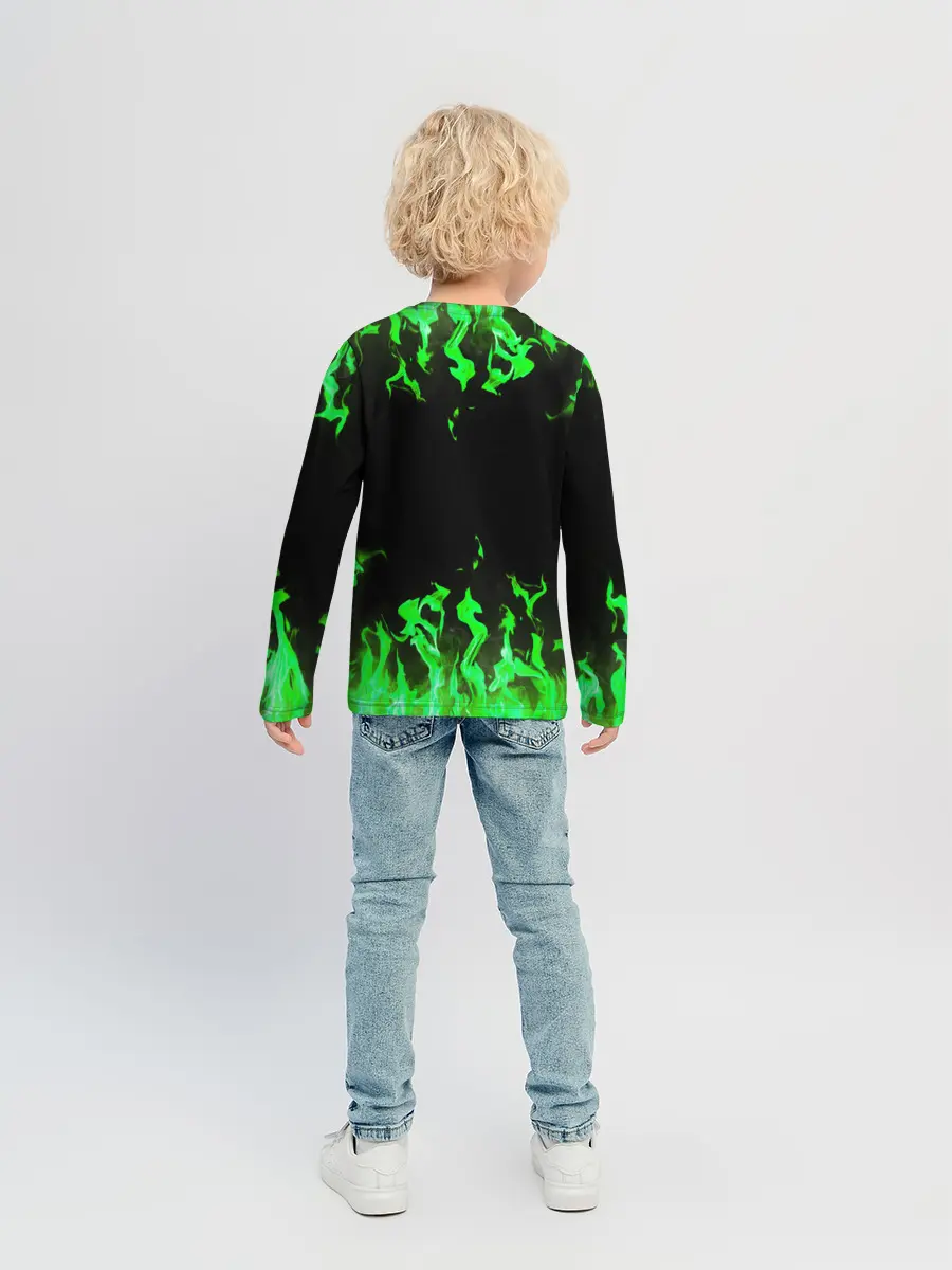 Детский лонгслив / GREEN FIRE | ОГОНЬ