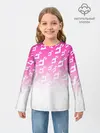 Детский лонгслив / Паттерн розовый джоджо