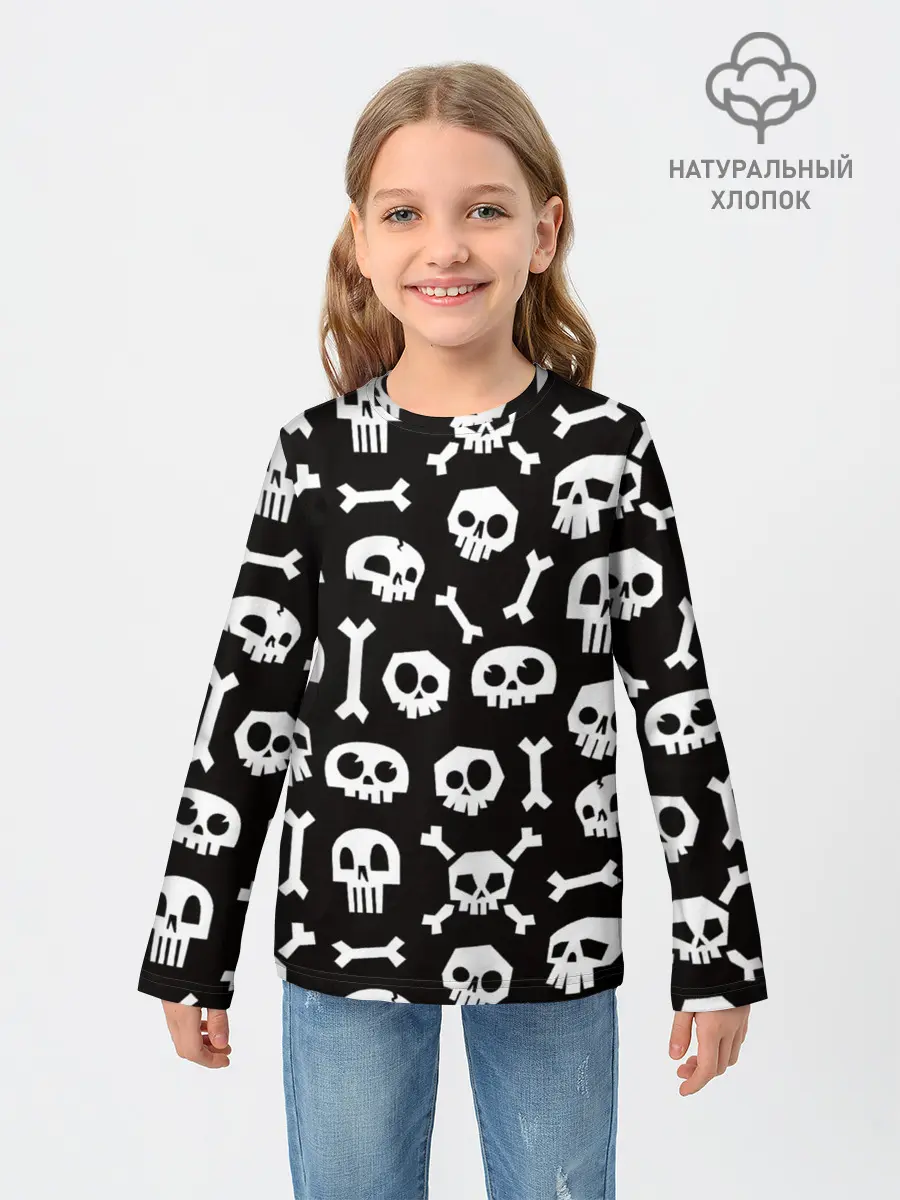 Детский лонгслив / Черепушки