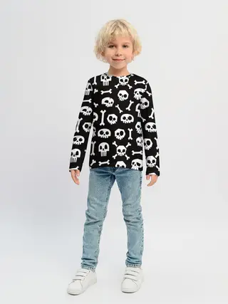 Детский лонгслив / Черепушки