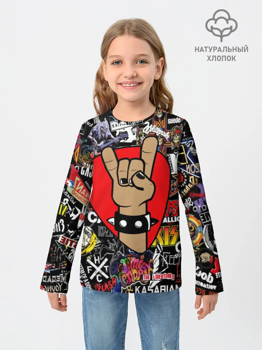 Детский лонгслив / Rock | Логотипы
