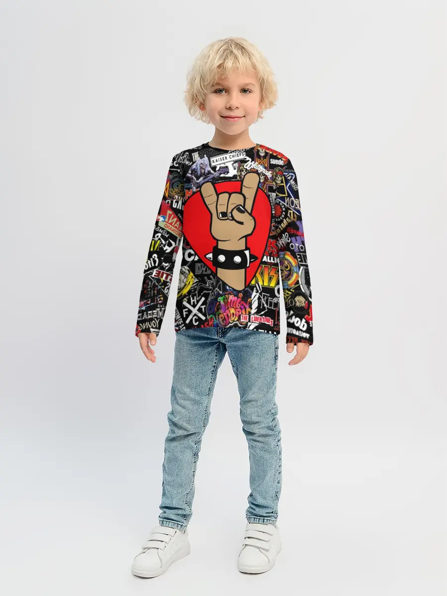 Детский лонгслив / Rock | Логотипы