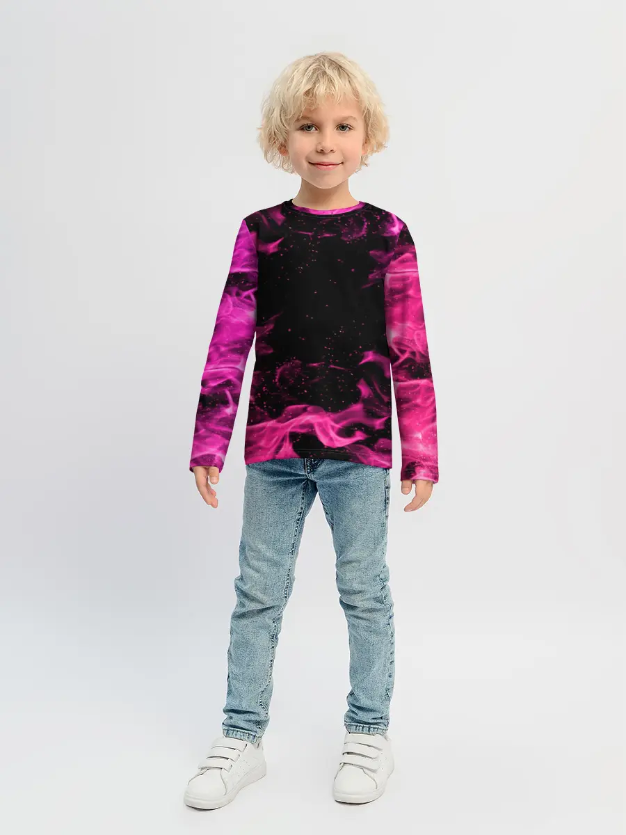 Детский лонгслив / ОГОНЬ НЕОН