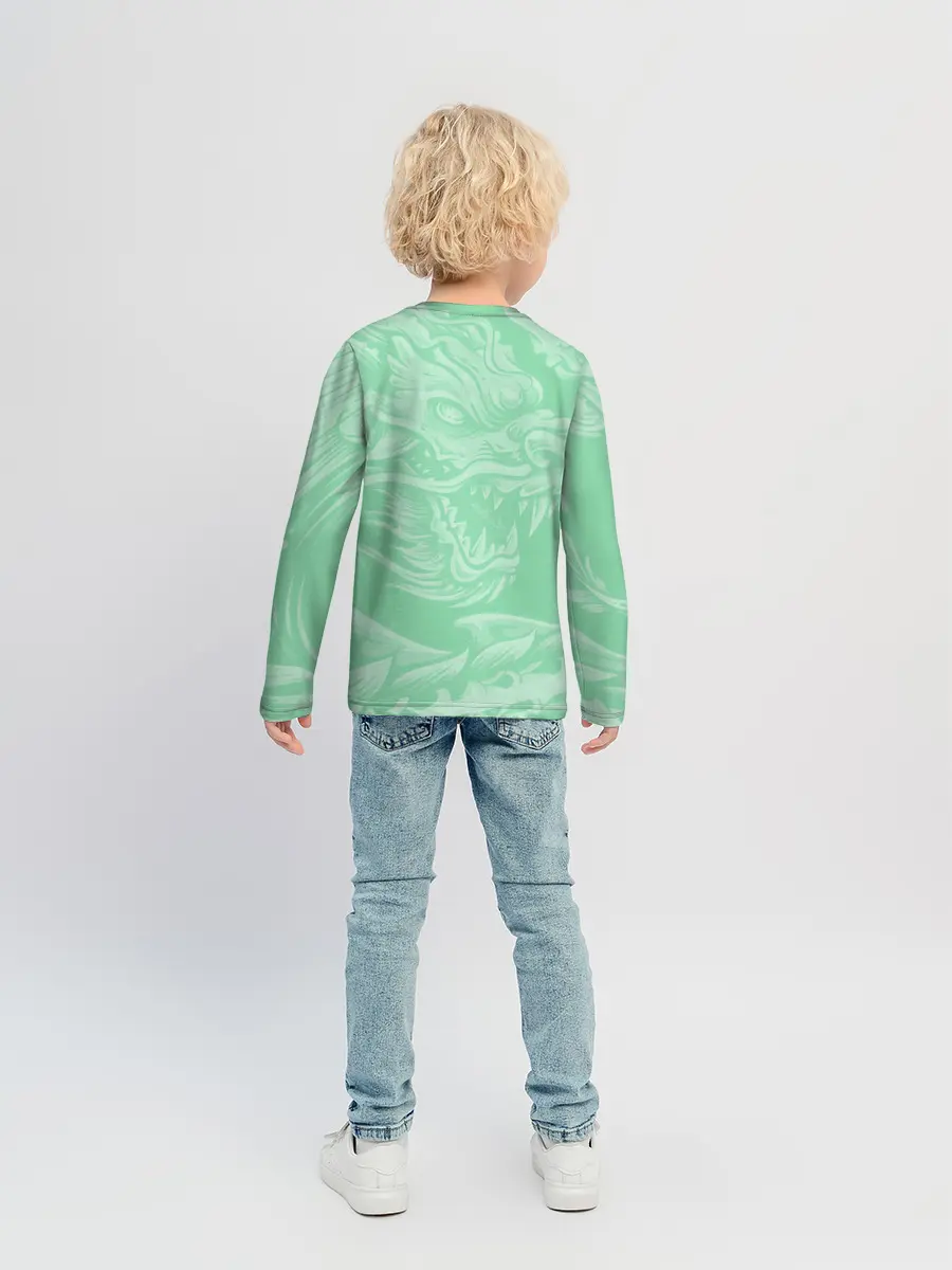 Детский лонгслив / Изумрудный дракон