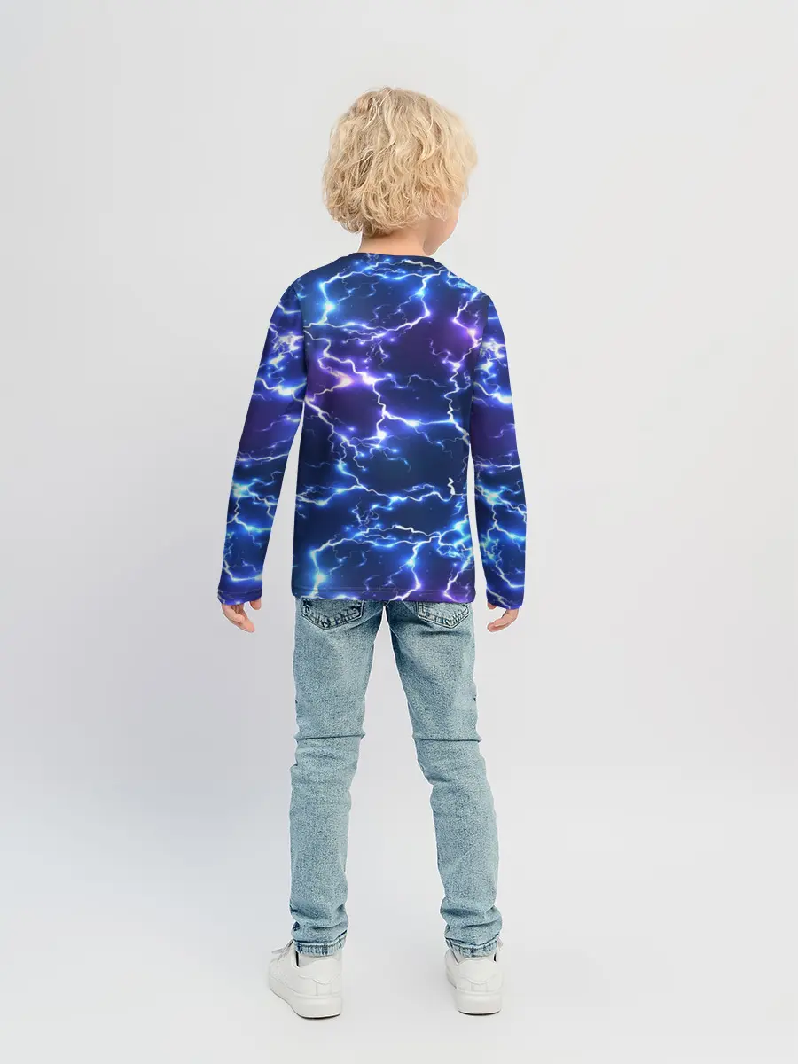 Детский лонгслив / Грозовой Котик