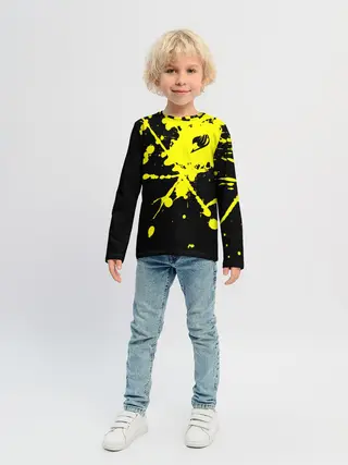 Детский лонгслив / Хвост Феи желтые брызги