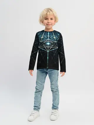 Детский лонгслив / CYBERWORLD ABSTRACT