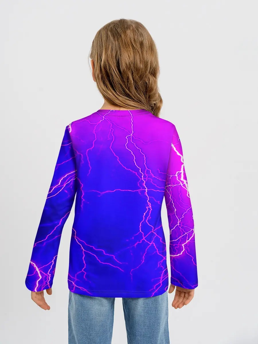 Детский лонгслив / НЕОНОВАЯ МОЛНИЯ