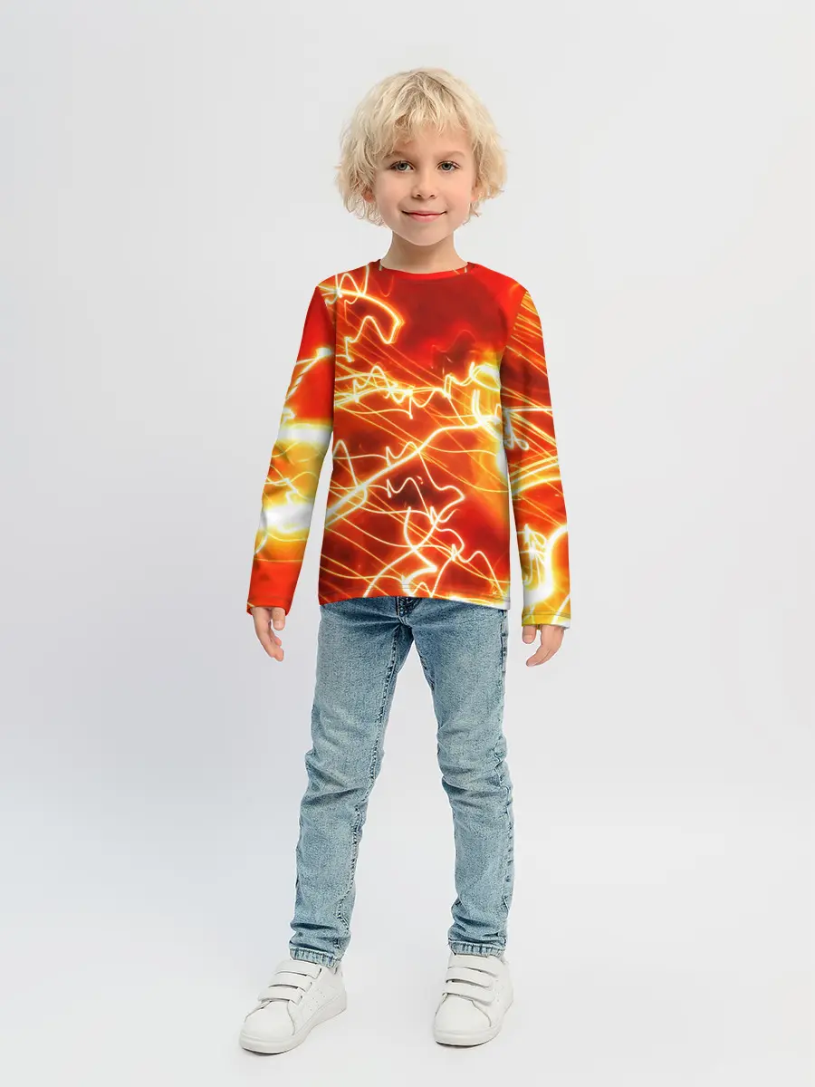 Детский лонгслив / ОГНЕННАЯ МОЛНИЯ