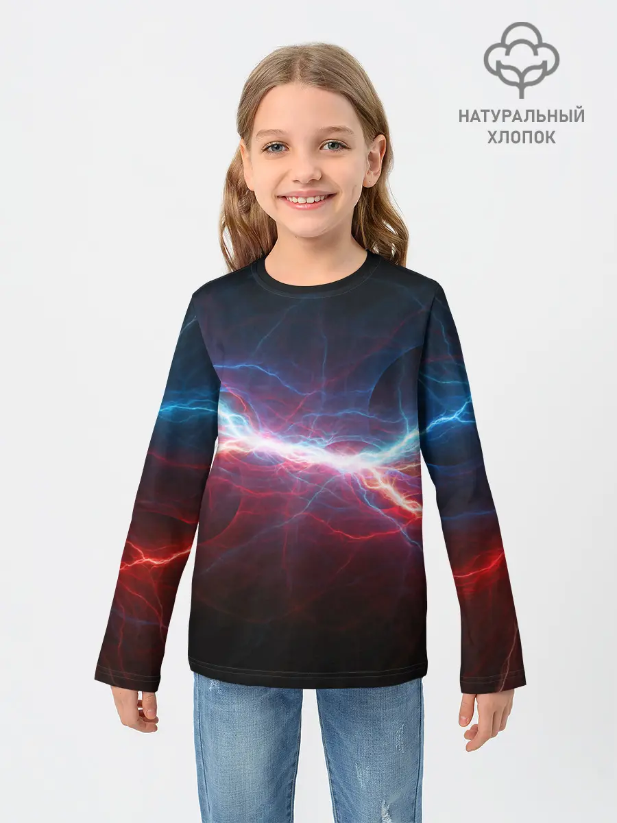 Детский лонгслив / СТОЛКНОВЕНИЕ МОЛНИЙ