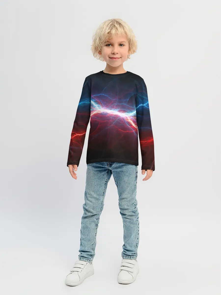 Детский лонгслив / СТОЛКНОВЕНИЕ МОЛНИЙ