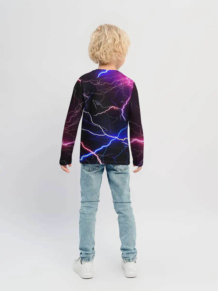 Детский лонгслив / НЕОНОВЫЕ МОЛНИИ