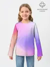 Детский лонгслив / светлый градиент розовый мода