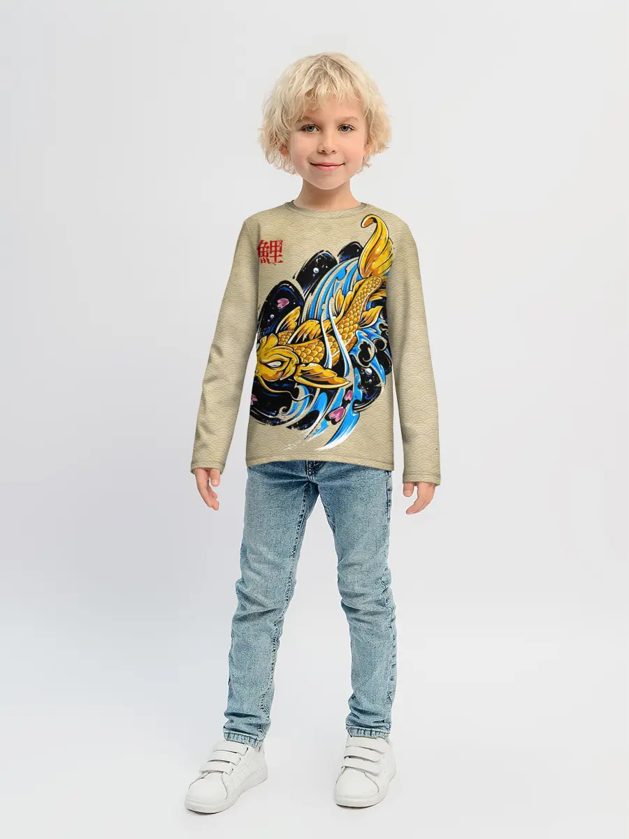 Детский лонгслив / Золотая рыба кои