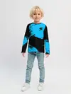 Детский лонгслив / Хвост Феи синие мазки