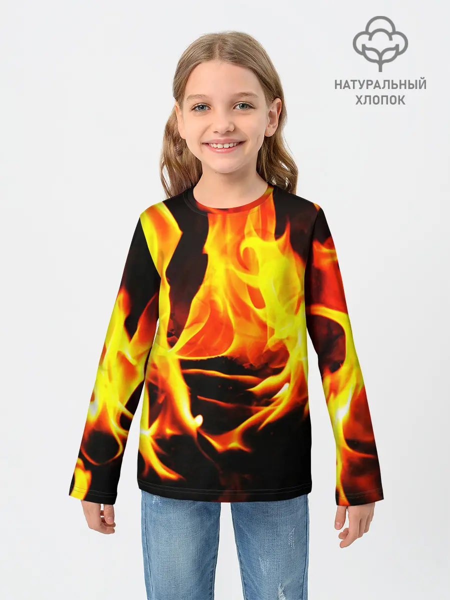 Детский лонгслив / В ОГНЕ