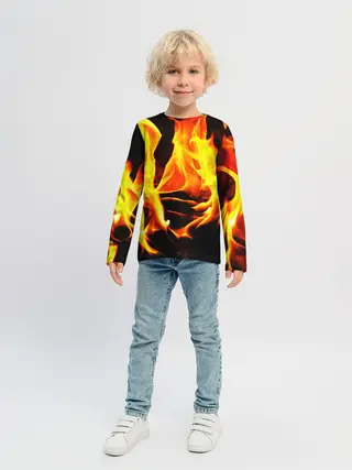 Детский лонгслив / В ОГНЕ