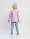 Детский лонгслив / розовые разводы краска зефир