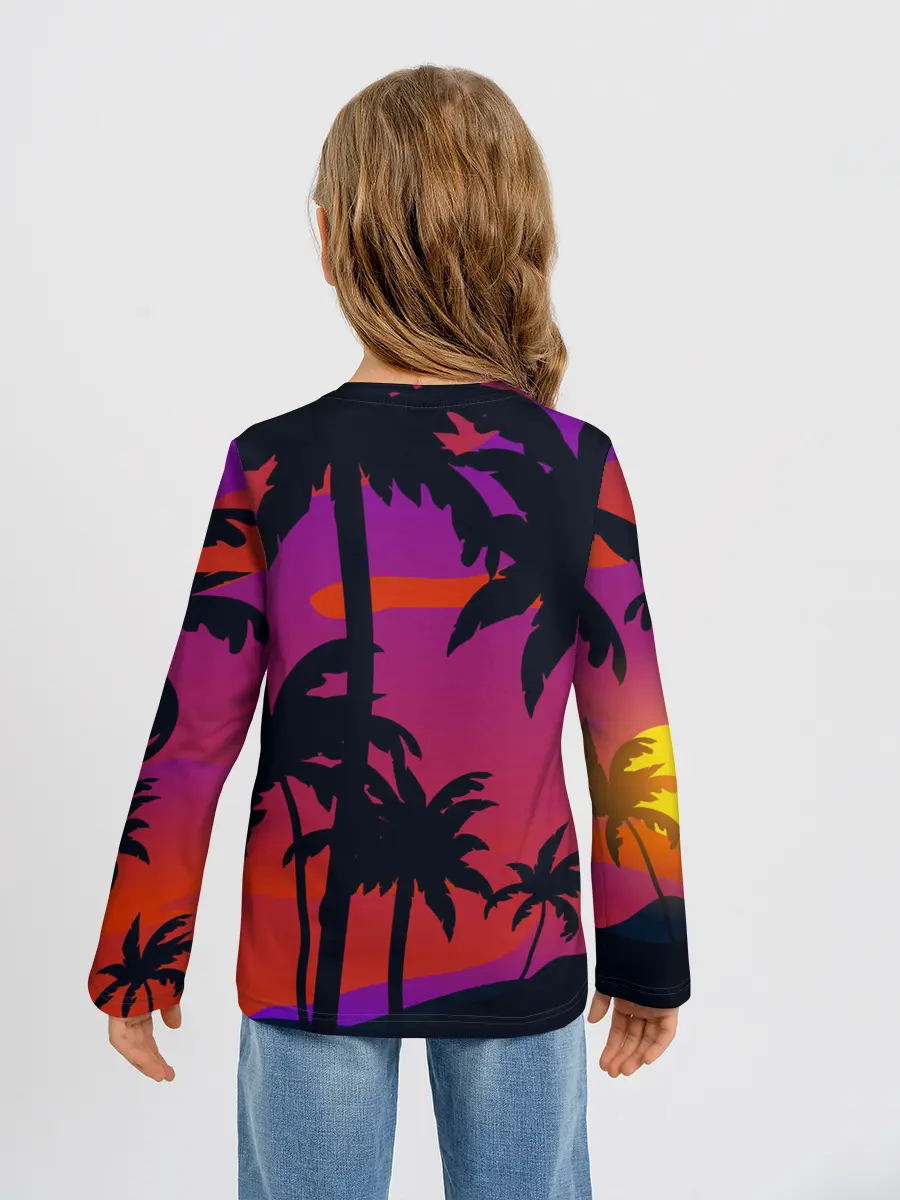Детский лонгслив / Тропический пляж