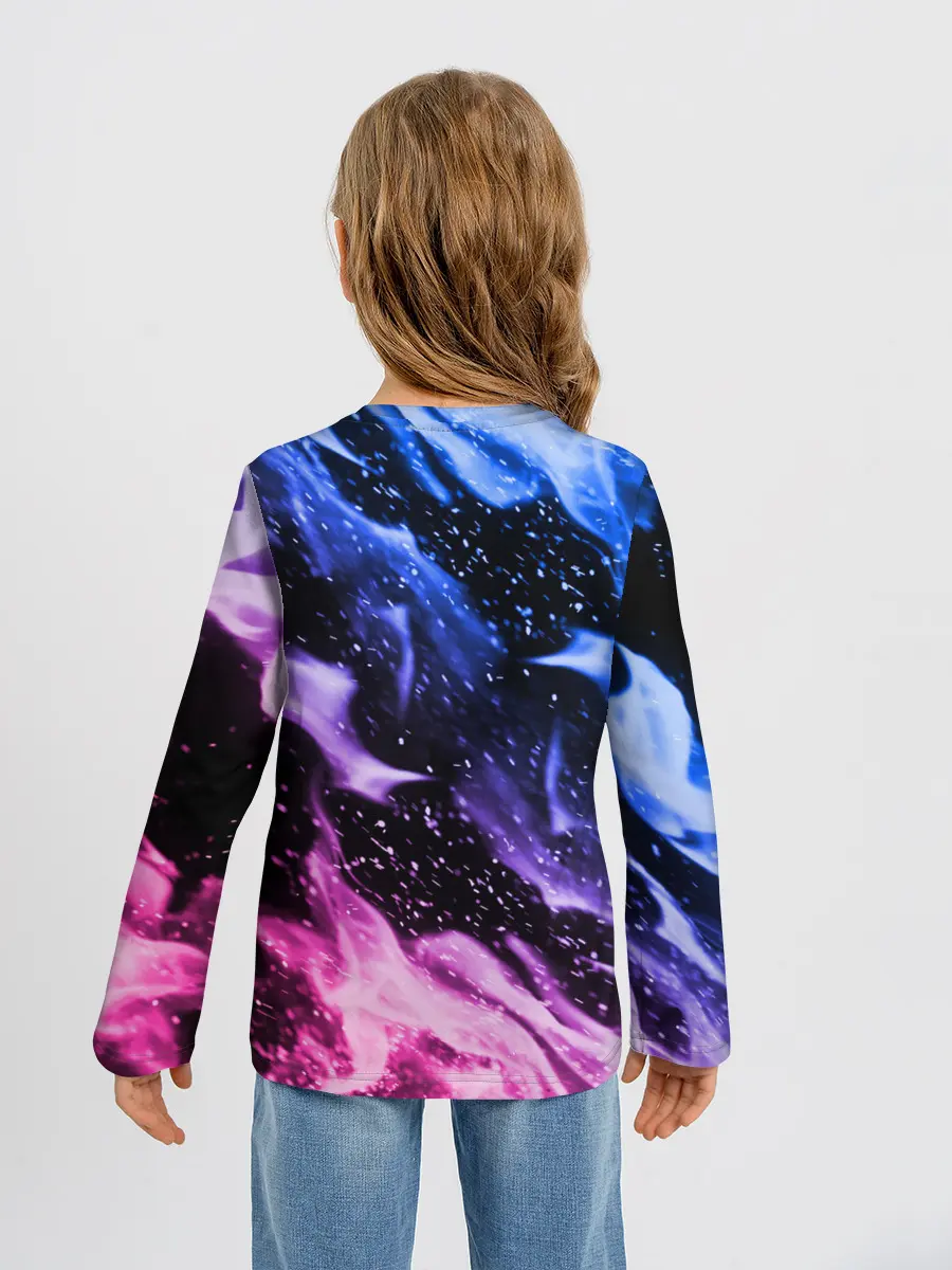 Детский лонгслив / НЕОНОВЫЙ ОГОНЬ | NEON FLAME