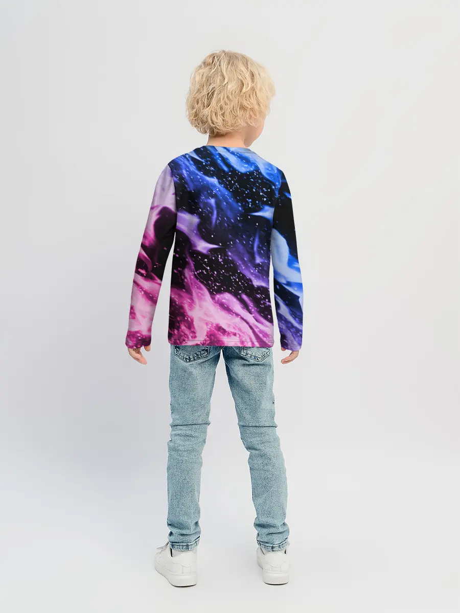 Детский лонгслив / НЕОНОВЫЙ ОГОНЬ | NEON FLAME