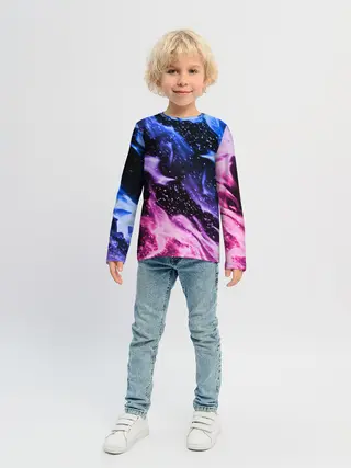 Детский лонгслив / НЕОНОВЫЙ ОГОНЬ | NEON FLAME