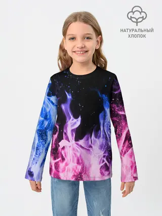 Детский лонгслив / НЕОНОВЫЙ ОГОНЬ