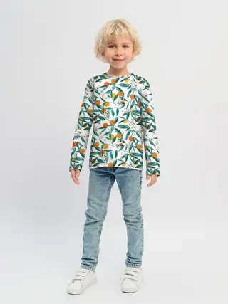 Детский лонгслив / Оранжевое лето