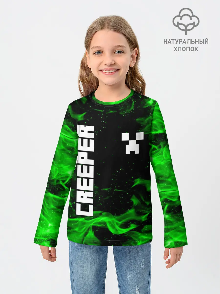Детский лонгслив / MINECRAFT CREEPER