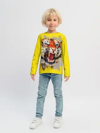 Детский лонгслив / Оскал тигра