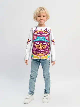 Детский лонгслив / Светлый самурай