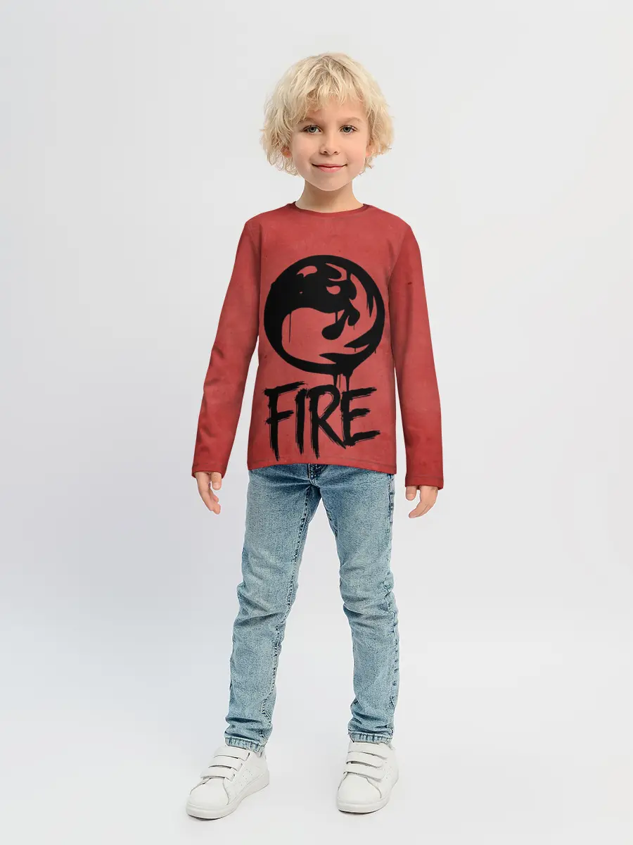 Детский лонгслив / Emblems Fire