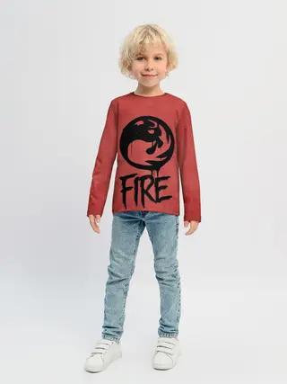 Детский лонгслив / Emblems Fire