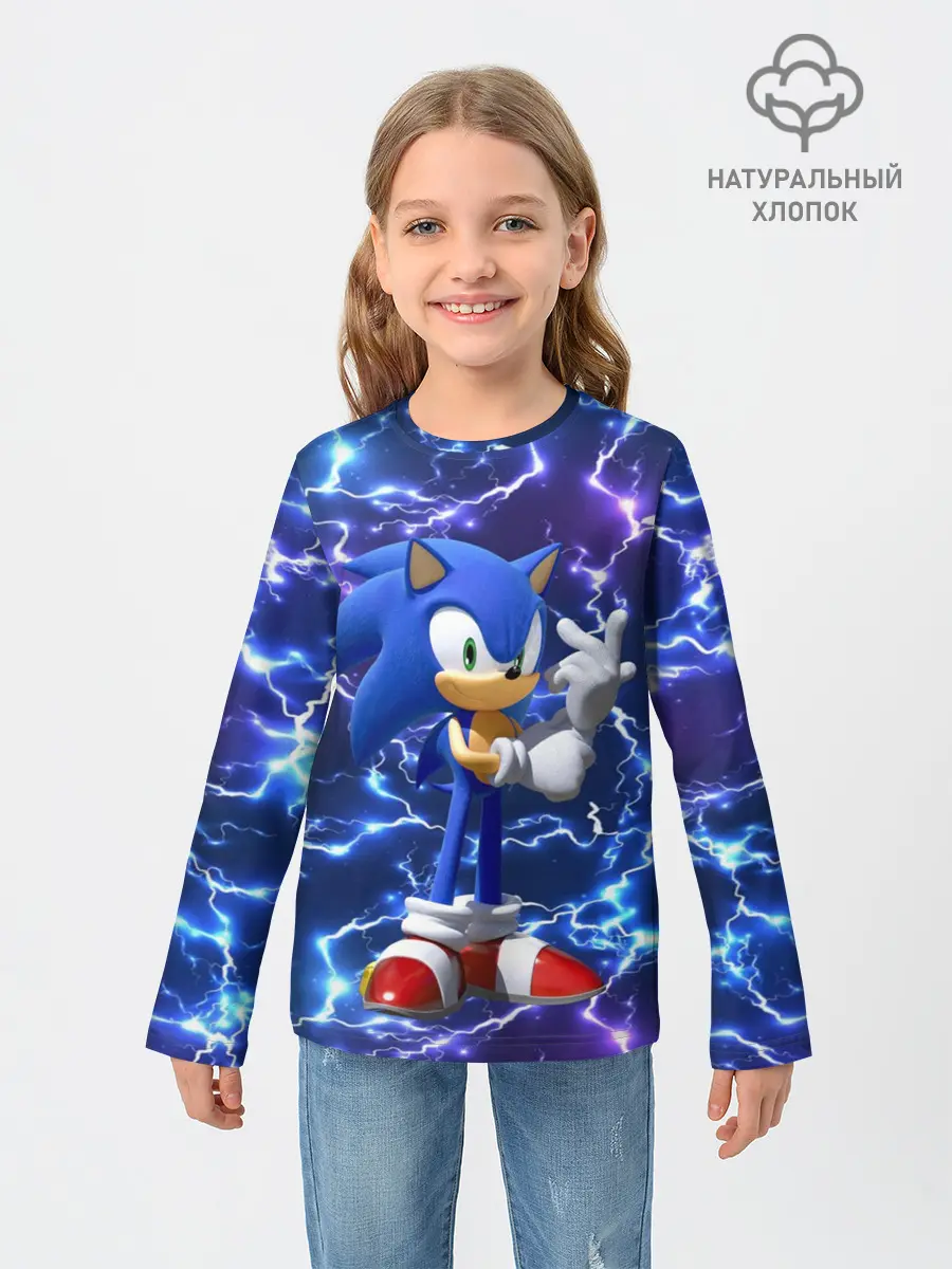 Детский лонгслив / Sonic | Соник