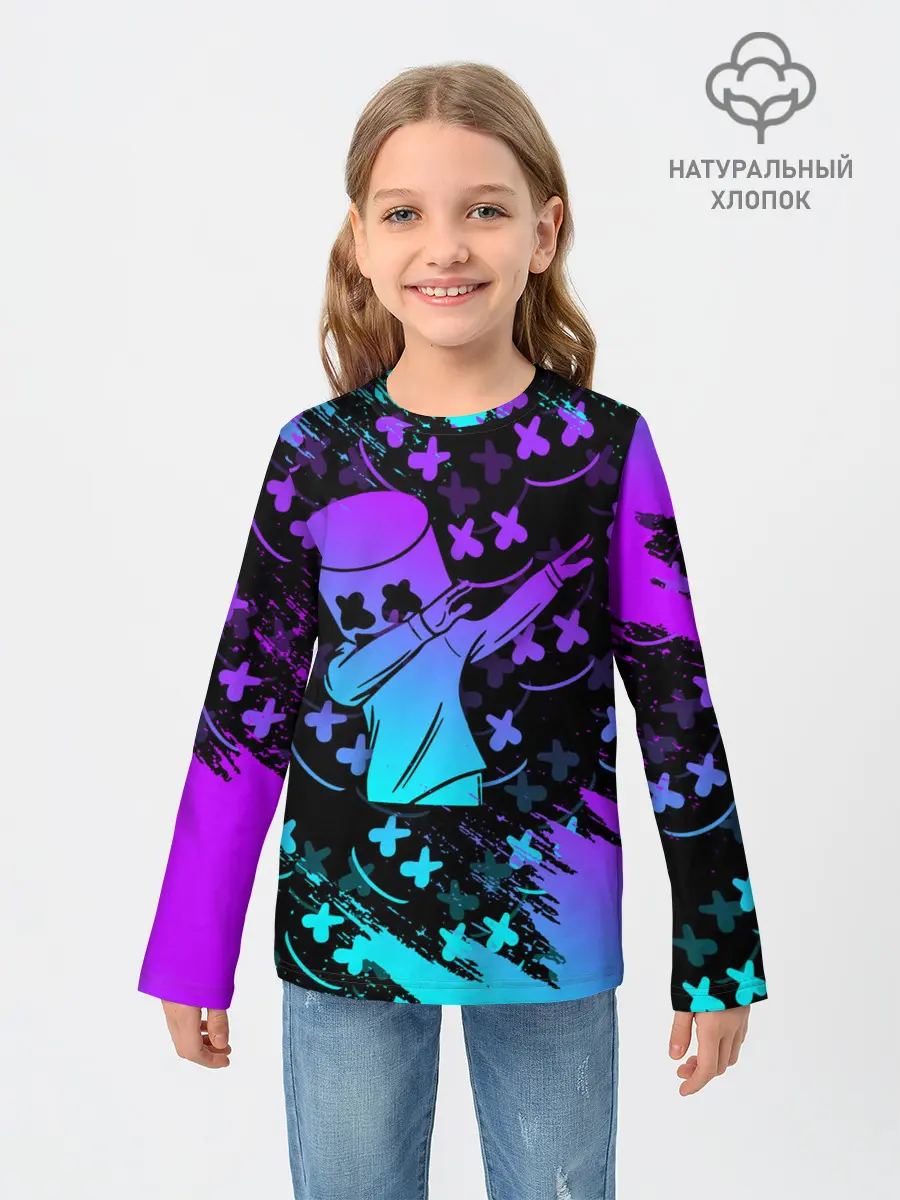 Детский лонгслив / FORTNITE x MARSHMELLO