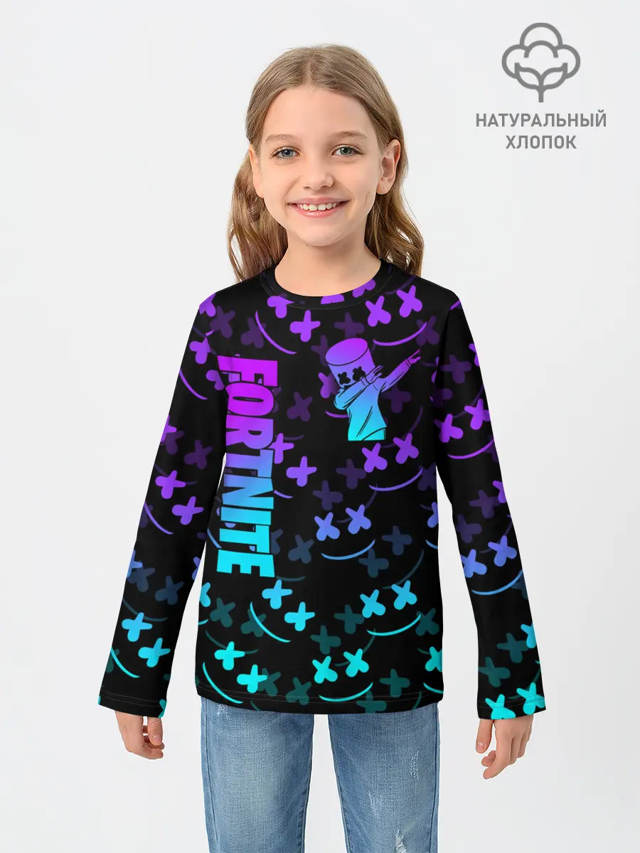 Детский лонгслив / FORTNITE x MARSHMELLO | ФОРТНАЙТ