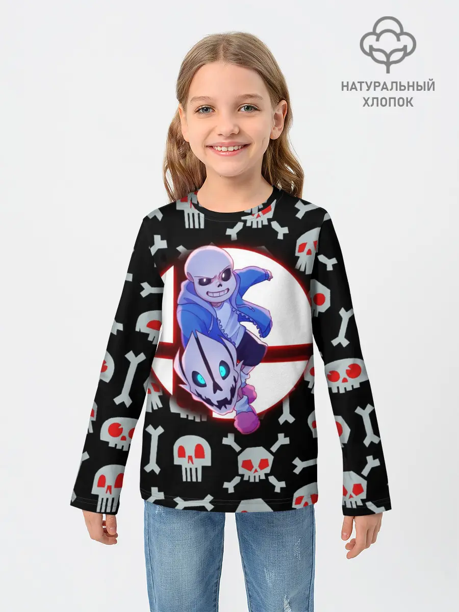 Детский лонгслив / Sans | Неон