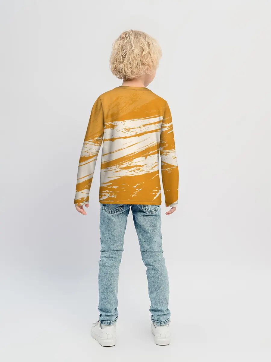 Детский лонгслив / Хвост Феи оранжевые тона