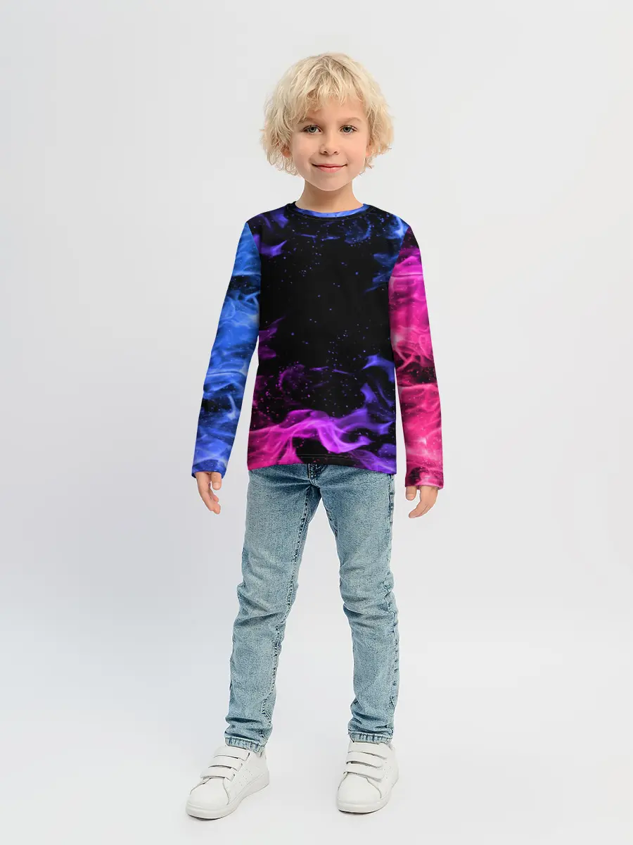 Детский лонгслив / ОГОНЬ НЕОН