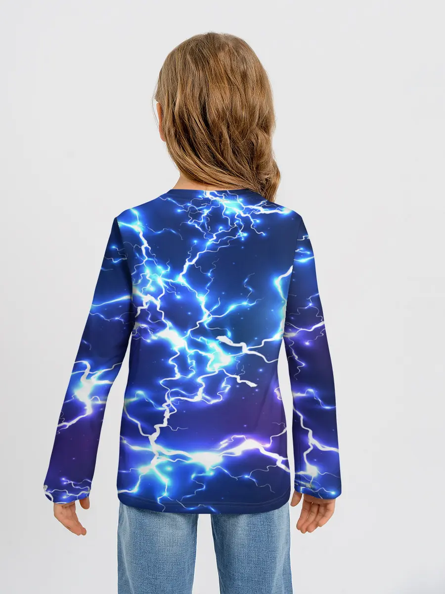 Детский лонгслив / СВЕТЯЩИЕСЯ МОЛНИИ | NEON FLASH