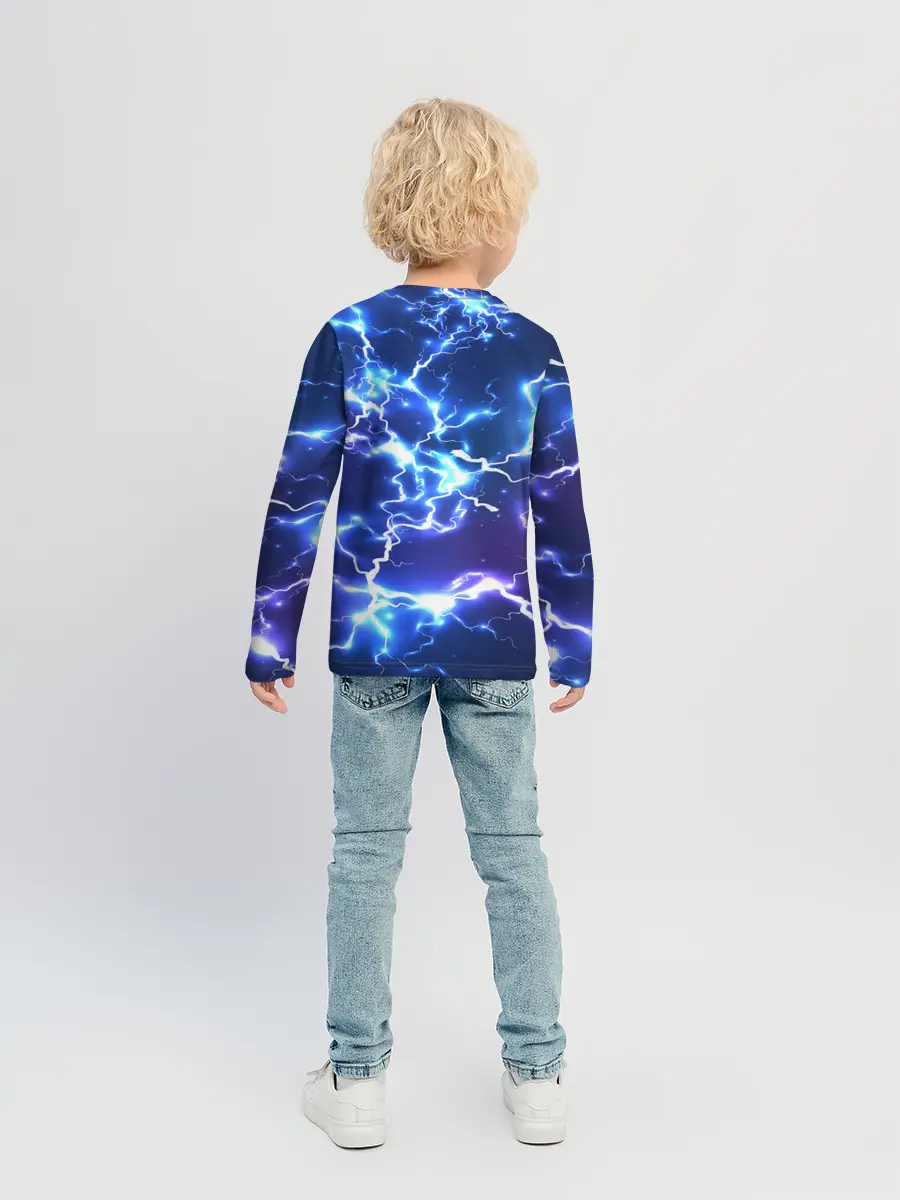 Детский лонгслив / СВЕТЯЩИЕСЯ МОЛНИИ | NEON FLASH