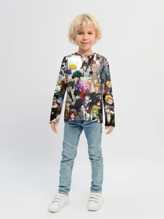 Детский лонгслив / Кавалькада персонажей из аниме