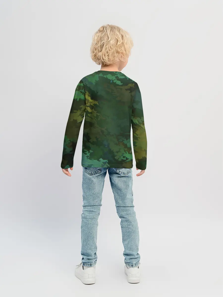 Детский лонгслив / Армейский Камуфляж | Ранний