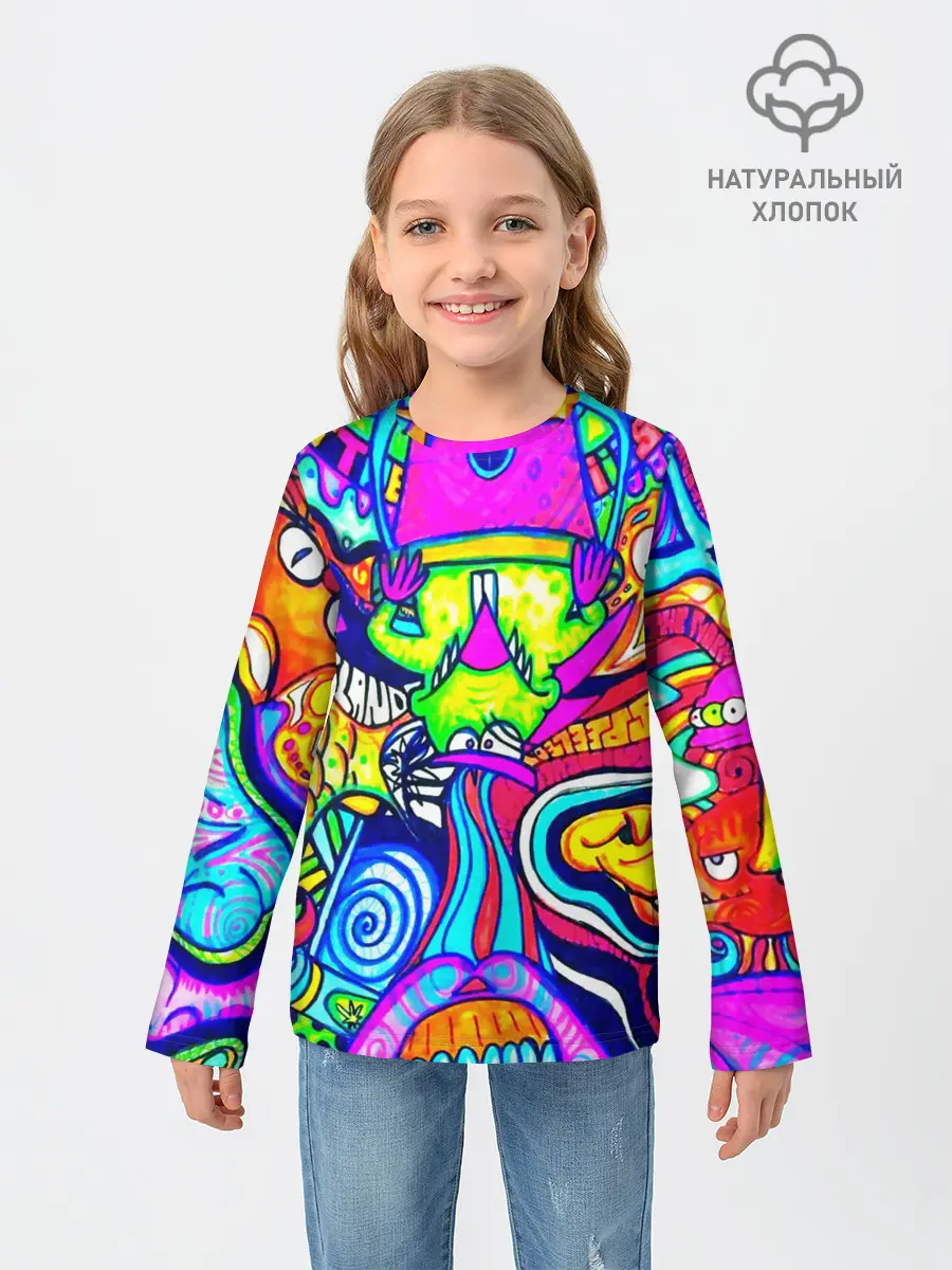 Детский лонгслив / КИСЛОТНЫЕ РИСУНОК