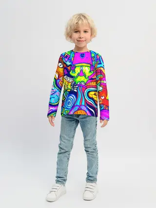 Детский лонгслив / КИСЛОТНЫЕ РИСУНОК