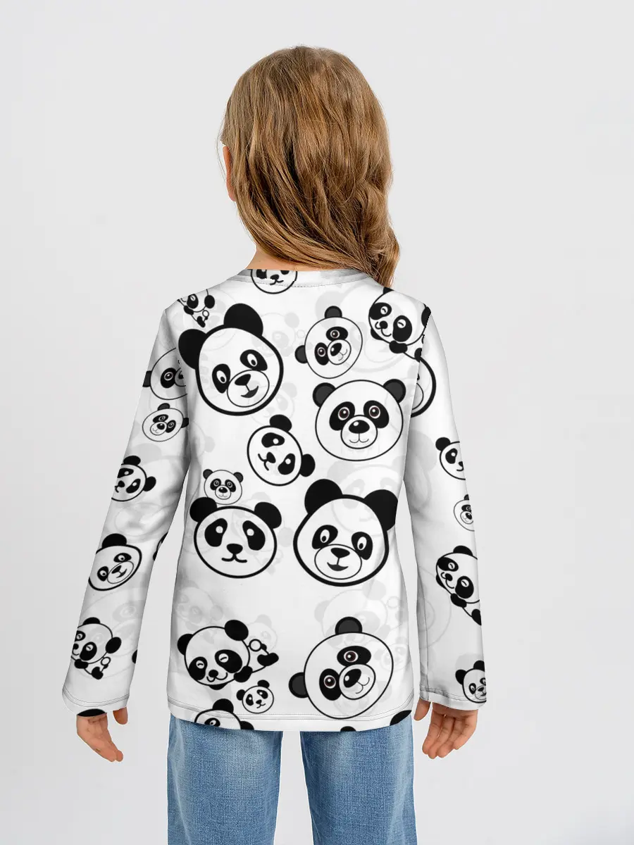 Детский лонгслив / Панды