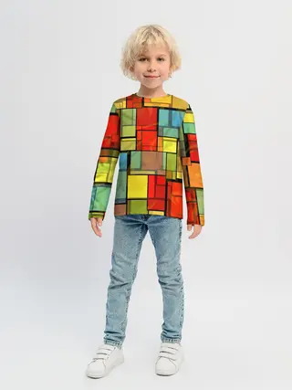 Детский лонгслив / ГЕОМЕТРИЯ