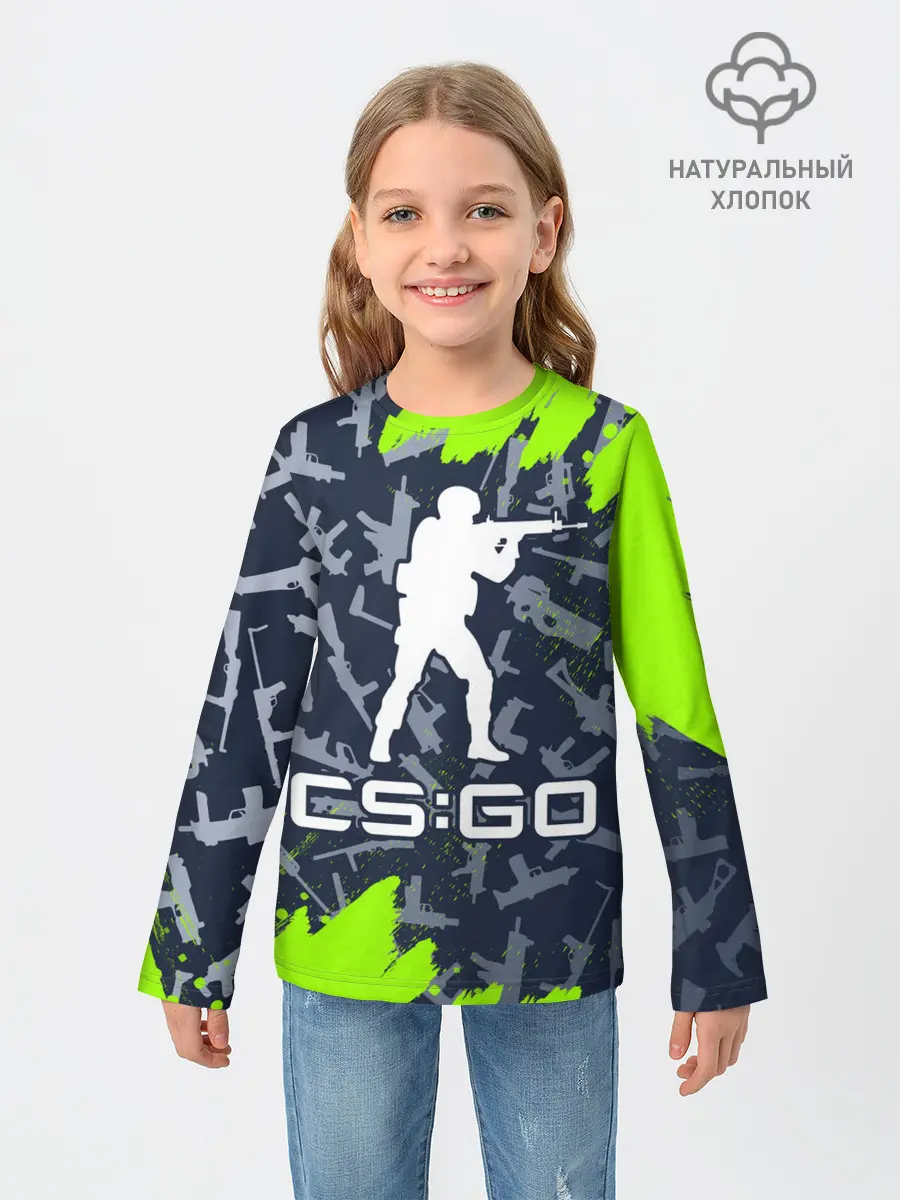 Детский лонгслив / CS GO | КС ГО