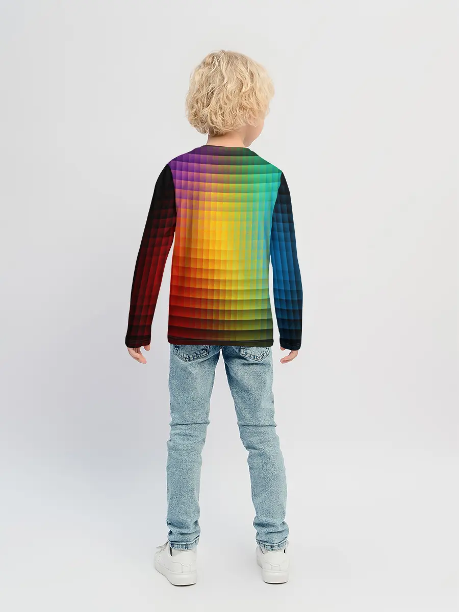 Детский лонгслив / Радужный градиент